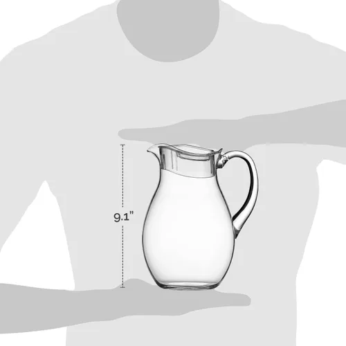 Miniatura 7 de Jarra acrílica (72 onzas), plástico transparente, jarra de agua con tapa, inastillable, jarra transparente sin BPA, ideal para sangría, limonada