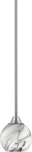 Miniatura 199 de Toltec Lighting Paramount - Mini colgante de 1 luz en acabado negro mate con cristal de arte perla de 7 pulgadas y estilo negro
