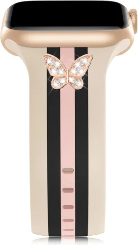 Miniatura 15 de Banda de diseñador con adornos decorativa compatible con Apple Watch de 38mm 40mm 41mm 42mm 44mm 45mm 46mm 49mm, para mujeres y hombres, pulseras