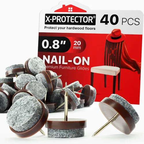 Miniatura 14 de X-Protector Almohadillas para Muebles con Martillo de Clavos - Martillo Magnético Pequeño con Garra para Instalar Protectores de Piso para Patas