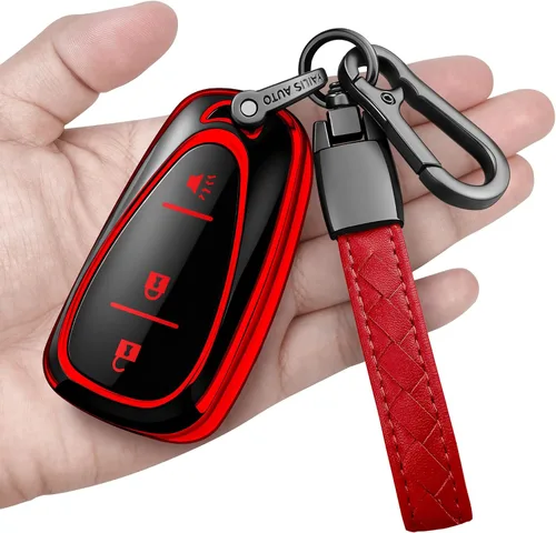 Miniatura 13 de Funda para llavero Chevrolet con llavero de protección completa suave, carcasa de llave compatible con Chevy Equinox Malibu Spark Cruze Traverse