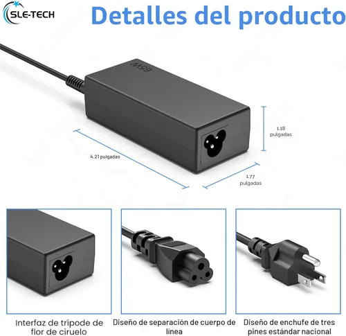 Miniatura 2 de SLE-TECH Adaptador de CA USB C de 65 W compatible con Lenovo Thinkpad/Yoga/Chromebook, T480 T480S C930 C940 100e 300e 500e ADLX65YLC3D 4X20M26268