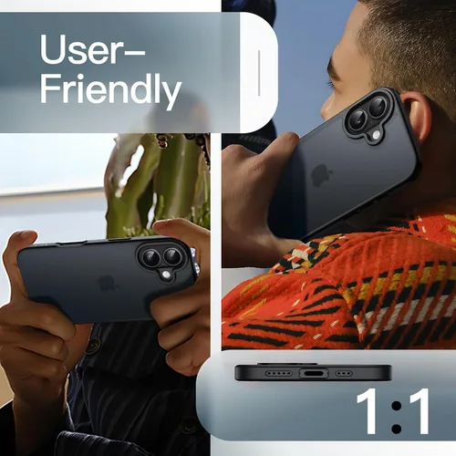 Miniatura 7 de JETech Funda mate para iPhone 17 de 6.3 pulgadas, protección contra caídas de grado militar, carcasa trasera translúcida esmerilada minimalista