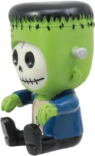 Miniatura 3 de Ebros Frankie The Frankenstein Furrybones - Figura pequeña de 3 pulgadas de alto, huesos peludos, esqueleto, monstruo, estatua de decoración como