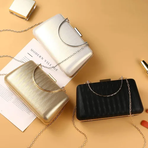 Miniatura 5 de ZHANNI Elegante caja de embrague de noche para mujer, con marco de metal, bolso de noche, bolso de mano, boda, graduación, fiesta, novia, embrague