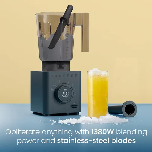 Miniatura 2 de Chefman Obliterator - Licuadora de encimera de 48 onzas para batidos, motor de 1380W para triturar hielo, nueces y fruta congelada con cuchilla