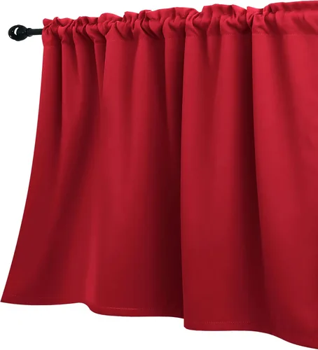 Miniatura 27 de KOUFALL Cenefa beige para ventanas de 16 pulgadas de largo, cortinas cortas para filtrar la luz sobre el fregadero