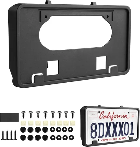 Miniatura 12 de Ajuste personalizado para soporte de placa de matrícula Ford F-150 2008 2007 2006 Marco de placa de matrícula frontal negro Accesorios de automóvil
