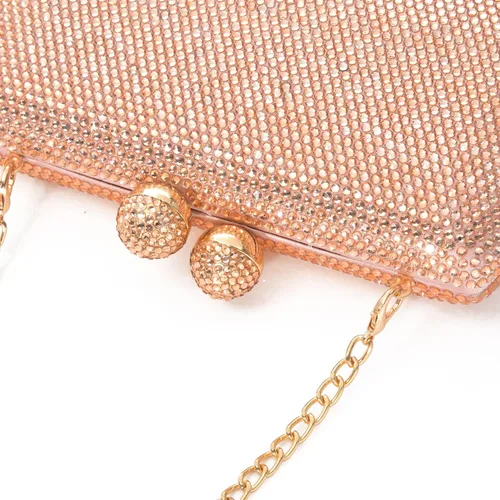 Miniatura 5 de Bolso de noche con diamantes de imitación completos para mujer, dije de cumpleaños, compromiso, boda, fiesta