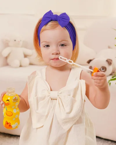 Miniatura 4 de jollybows - 20 diademas elásticas con lazo para el pelo, de nailon, diademas de turbante para niñas, accesorios para el pelo para niños, bebés