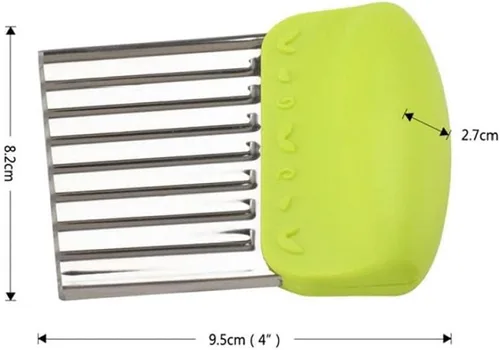 Miniatura 6 de Cortador dentado de acero inoxidable Cortador de papas arrugadas Cortador manual de verduras Máquina de prensado de papas fritas con ondulado