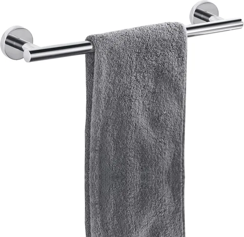 Miniatura 24 de Nolimas Barra de Toalla de Baño Negra Mate Barra de Toalla Individual Barra de Toalla Clásica Montada en Pared Acero Inoxidable Barra de Toalla
