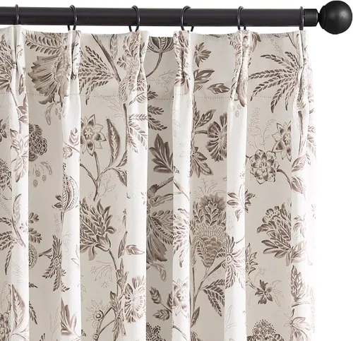 Miniatura 21 de jinchan Cortinas Opacas Florales para Dormitorio, 63 Pulgadas de Largo Cortinas Opacas con Estampado de Flores, Estilo Campo Francés con Pestañas