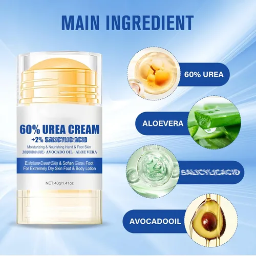 Miniatura 6 de 3 unidades de crema hidratante y antigrietas para pies, crema de urea de máxima fuerza para pies, loción de pies para talones, manos secas