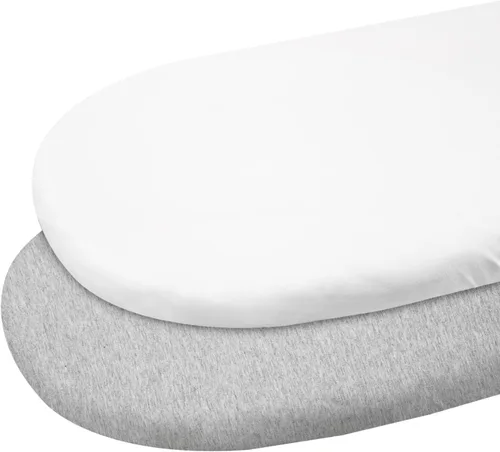 Miniatura 10 de Gllquen Baby Sábanas para Moisés Paquete de 2, Sábanas Ajustables para Moisés de Algodón 100% Orgánico para Niñas y Niños, Sábana de Colchón