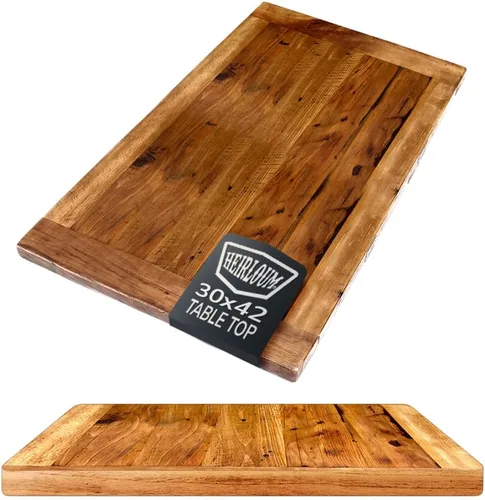 Miniatura 8 de Mesa de madera recuperada, pieza de madera reciclada rústica perfecta para cocinas, comedor y mesas auxiliares