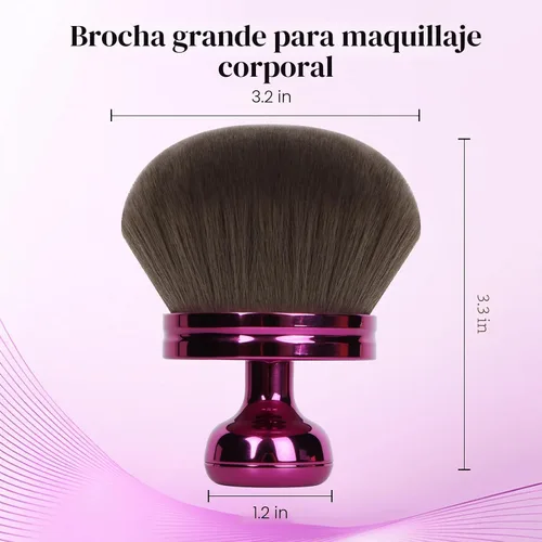 Miniatura 6 de Extra Large Body Makeup Brush For Self Tanner,Makeup Brush For Self Tanner Face Leg,Self Tan Back Applicator,3.0in Sphere Kabuki Brush For Bronzers
