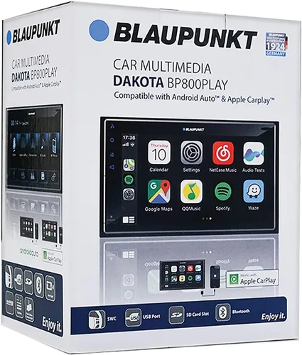 Miniatura 5 de Blaupunkt BP800PLAY Dakota BP800PLAY - Receptor multimedia digital de doble DIN de 6.8 pulgadas con Bluetooth, Apple CarPlay y Android Auto