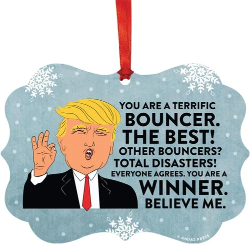 Miniatura 86 de Andaz Press Presidente Donald Trump Fancy Frame Recuerdo Adorno de Navidad Regalo de broma Ejecutivo de Cuenta, 1 paquete, Divertidas Ideas
