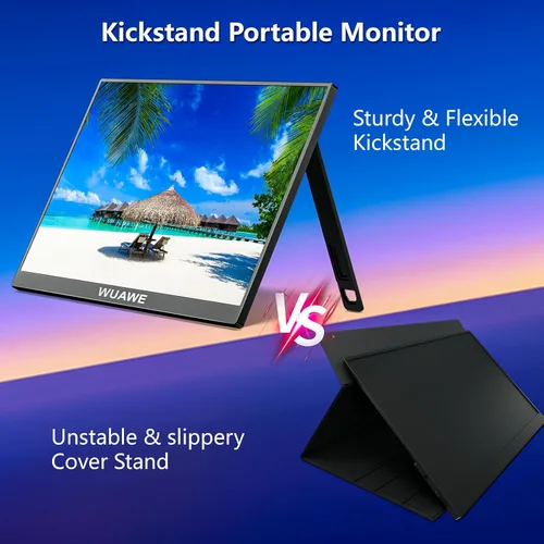 Miniatura 3 de WUAWE Monitor Portátil de 16 pulgadas 1920x1200P 16:10 IPS Monitor de viaje para laptop con soporte integrado, control 100% sRGB USB-C HDMI