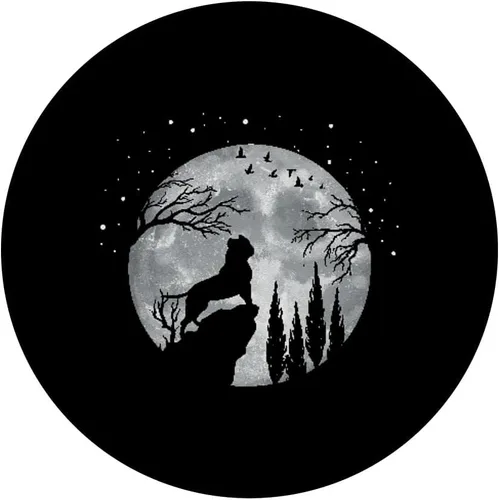 Miniatura 3 de American Bully Full Moon At Night - Perros American Bully PopSockets intercambiables PopGrip