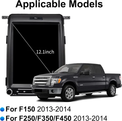 Miniatura 2 de Radio con pantalla táctil de 12.1 ″ estilo T para Ford F150 2013-2014, unidad principal Android con navegación GPS, Bluetooth, WiFi, USB/AUX