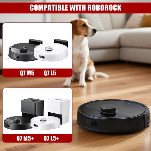 Miniatura 2 de Accesorios de repuesto para Roborock Q7 M5: piezas para robot aspirador Roborock Q7 M5+/Q7 L5/Q7 L5+Series - 1 cepillos principales, 4 almohadillas