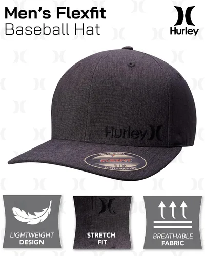 Miniatura 2 de Hurley Men's One & Only Corp Flexfit Perma Curve Bill Baseball Hat