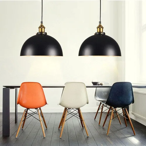 Miniatura 2 de Lámpara colgante retro industrial con personalidad creativa, lámpara moderna de metal, lámpara colgante de techo, base E27 para sala de estar, isla