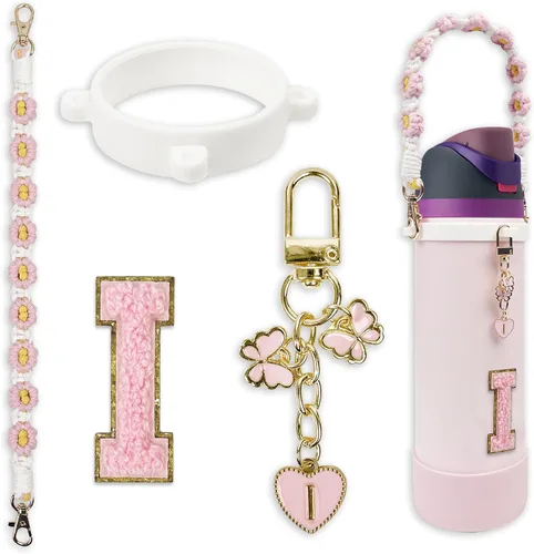 Miniatura 47 de Lindo juego de dijes de letras compatible con botella de agua Owala de 24 oz, 32 oz, 40 oz, Owala Kids, vaso térmico de café Owala, Owala FreeSip