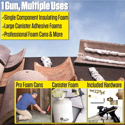 Miniatura 4 de AWF PRO - Pistola de espuma resistente, diseño convertible para tanques de espuma y latas profesionales, alta precisión, control de flujo ajustable