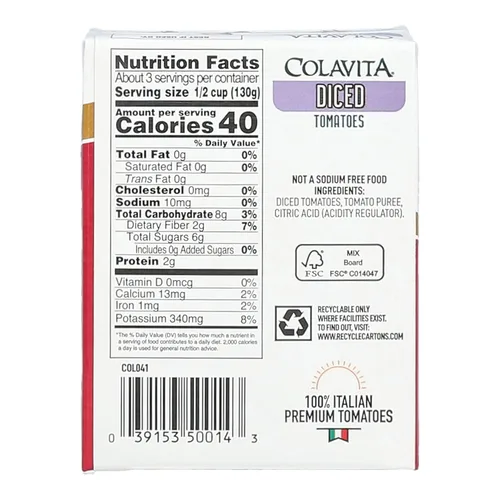 Miniatura 2 de Colavita Tomates italianos en dados, perfectos para salsas gruesas y platos de pasta, o como decoración para bruschetta y sopas, caja de recreación