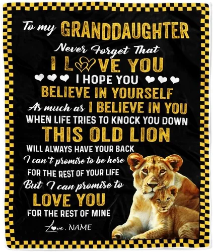 Miniatura 27 de Manta personalizada de baloncesto con texto en inglés "To My Granddaughter from Grandma Grandpa Stay Strong Be Confident Believe in Yourself", manta