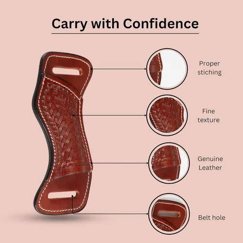 Miniatura 4 de Funda de cuero para cuchillo plegable con bolsillo para cinturón, portacuchillos compactos EDC Funda de cuero para funda de cuchillo plegable.
