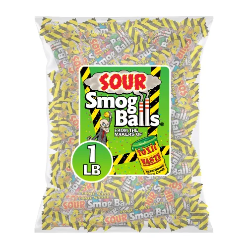 Miniatura 9 de Toxic Waste Sour Smog Balls Crunchy Chewy Surtido de Sabores Surtidos Bolsas de 3 oz Paquete de 3