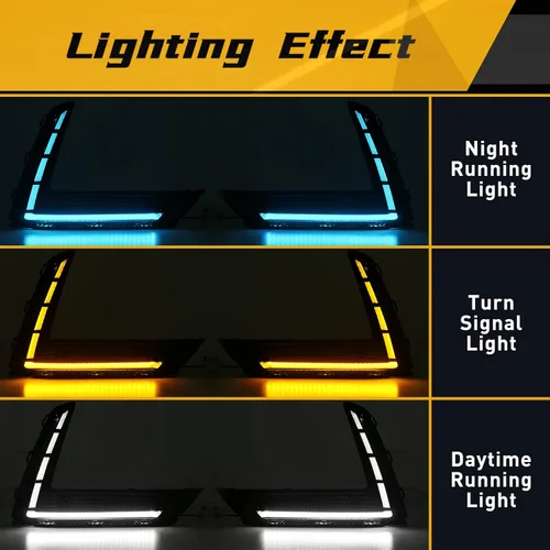 Miniatura 4 de Luces de circulación diurna para Honda CRV 2023-2025 lámpara antiniebla LED de tres colores con luz de señal de giro secuencial para luz antiniebla