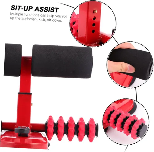 Miniatura 9 de Kisangel Soporte de pie para sentadillas, equipo de entrenamiento de autosucción, ejercitador, barra de fitness para piso, dispositivo de asistencia