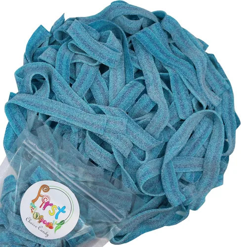 Cinturones de Gomitas Ácidas de Varios Colores (Azul Baya (Arándano), 1 Libra)