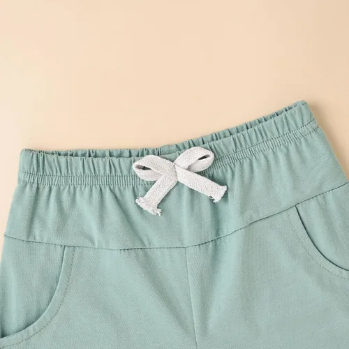 Miniatura 52 de Ropa para bebé niño pequeño, trajes de verano de manga corta, camiseta de retazos y pantalón con bolsillo, conjunto de 2 piezas, 12 meses a 4 años