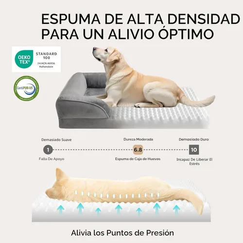 Miniatura 3 de Bedsure Cama ortopédica XL para perros extragrandes, cama lavable para perros y gatos, impermeable, cómodo sofá para perros con funda extraíble Gris
