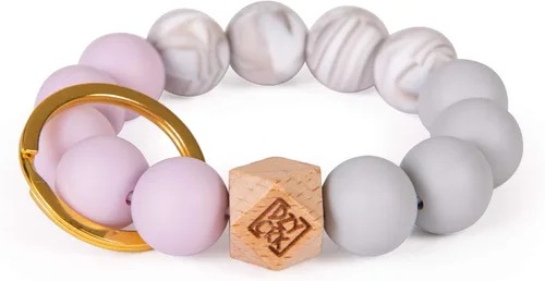 Miniatura 14 de dizzy creek designs Llavero pulsera, pulsera de cuentas de silicona para mujer, llavero con borla de cuero