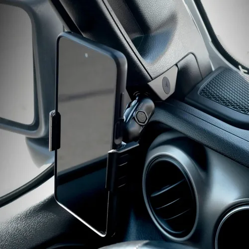 Miniatura 3 de Tackform Link - Manija de agarre/soporte de pilar A con soporte magnético para teléfono, compatible con MagSafe, Jeep Wrangler JL 2018-2023 y Jeep