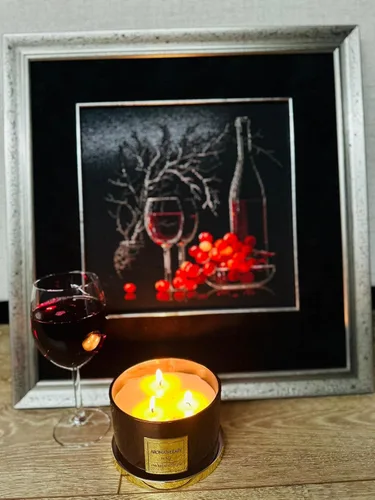 Miniatura 5 de RIOLIS - Bodegón con vino tinto 1239, kits de punto de cruz de 11,81 x 11,81 pulgadas, kits de punto de cruz para principiantes y avanzados, kit