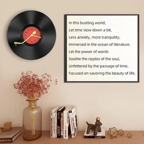 Miniatura 4 de Discos de vinilo de 12 pulgadas, decoración de pared, reloj de pared de disco de vinilo, relojes de pared únicos con pilas (batería no incluida)