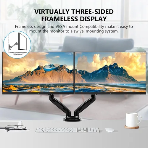 Miniatura 4 de Monitor de 24 pulgadas, monitor de computadora Z-Edge, Full HD 1920 x 1080p IPS 100Hz Monitor de PC con HDMI, VGA, sin marco, pantalla antirreflejos