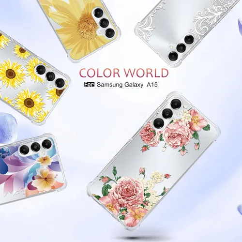 Miniatura 7 de Osophter Funda para Galaxy A15: funda de goma TPU flexible para Samsung Galaxy A15 para Samsung Galaxy A15 con protector de pantalla