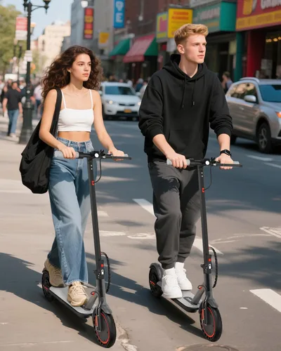 Miniatura 9 de NAVIC Electric Scooter with Dual Suspension, 8.5”/10" Tires, 350W/500W Motor, 19/22 Mph, Max 22/25/27/49Miles Range, Foldable E Scooter for Adults