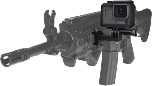 Miniatura 3 de Aleación de aluminio de alta precisión universal 2 en 1 pistola de cámara de acción Ballesta Picatinny Rail Clamp Mount Adaptador para Airsoft Caza