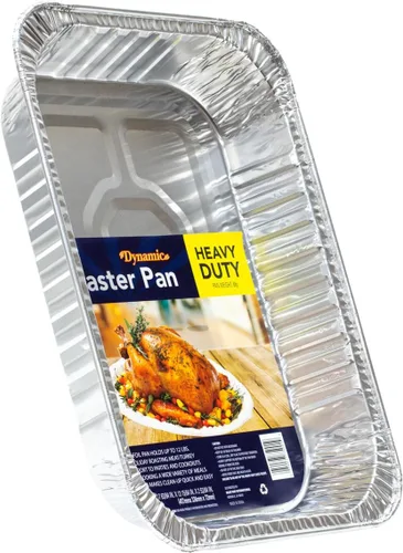 Miniatura 6 de Dynamic Sartén de aluminio resistente (paquete de 24) bandeja de 17.98 x 13.23 x 2.83 pulgadas, para asar, tamaño compacto, apto para horno