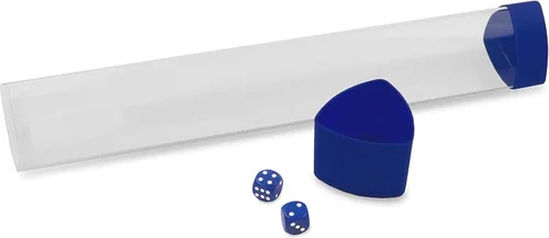 Miniatura 6 de BCW Tubo rojo para tapete de juego con tapa de dados Incluye 2 dados gratis Diseño triple ovalado que evita que rueden Tapa de gran
